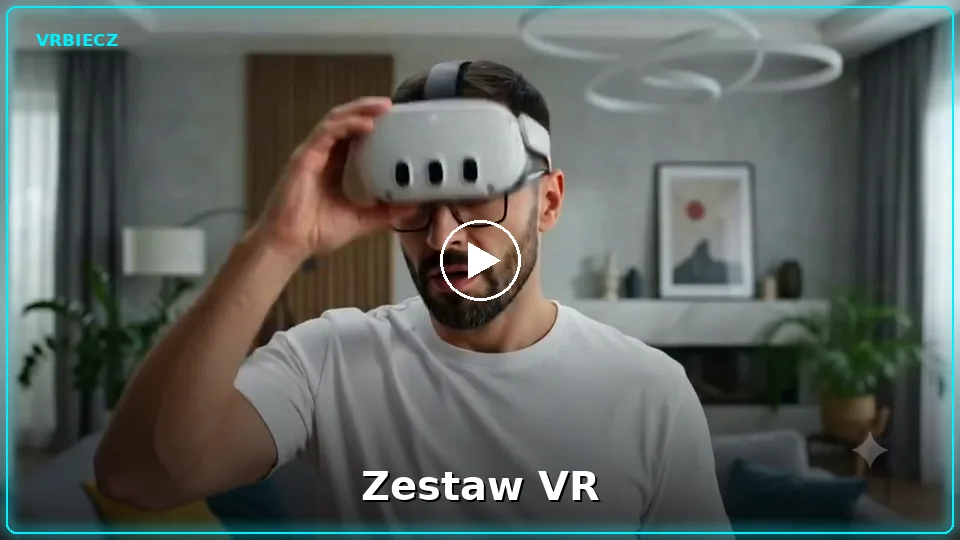 Zakładanie gogli Meta Quest 3 z zestawu wypożyczalni VRBIECZ